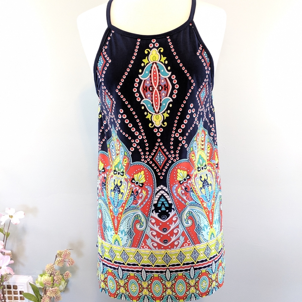 Printed Spaghetti Strap Tank